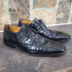 DAVID Eden 11.5 Ostrich Leather Derby Shoes